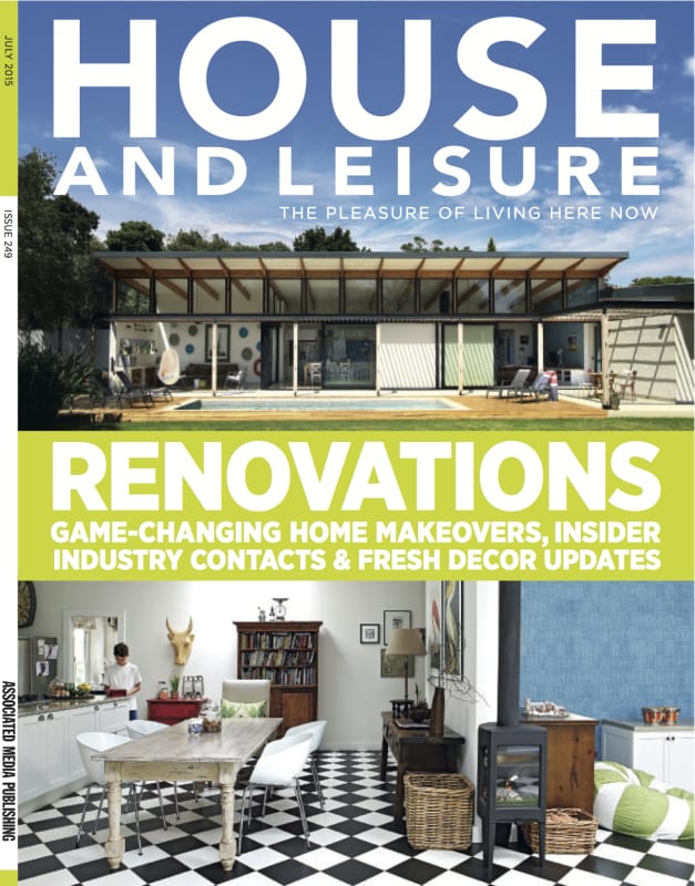 House & Leisure July 2015 cover featuring a Deborah Coppin interior